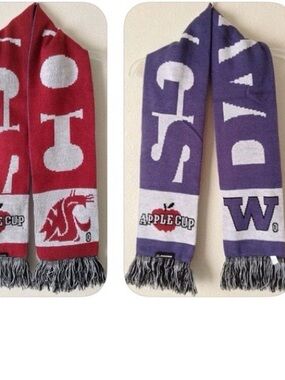 Boeing Apple Cup UW Huskies WSU Cougars Reversible Scarf New Sealed